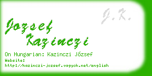 jozsef kazinczi business card